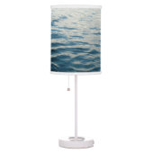 Shades of Blue Water Abstract Nature Photography Table Lamp (Right)