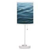 Shades of Blue Water Abstract Nature Photography Table Lamp (Left)