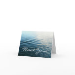Shades of Blue Water Abstract Nature Photography Thank You Card