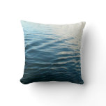 Shades of Blue Water Abstract Nature Photography Throw Pillow