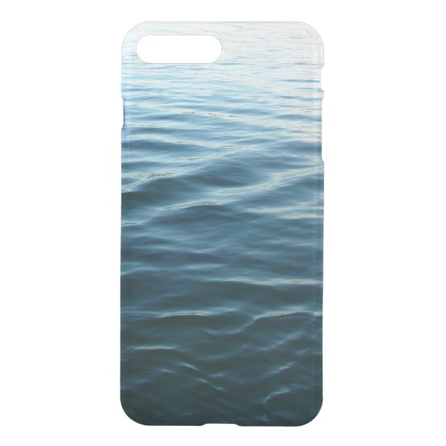 Shades of Blue Water Abstract Nature Photography Uncommon iPhone Case (Back)