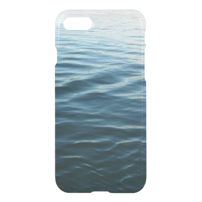 Shades of Blue Water Abstract Nature Photography Uncommon iPhone Case (Back)