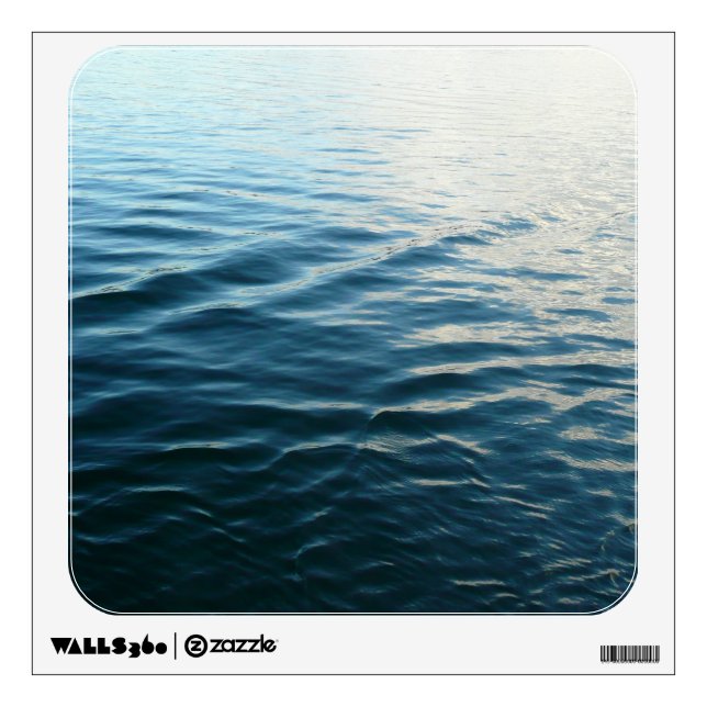 Shades of Blue Water Abstract Nature Photography Wall Sticker (Front)