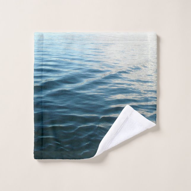 Shades of Blue Water Abstract Nature Photography Wash Cloth (Wash Cloth)
