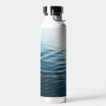 Shades of Blue Water Abstract Nature Photography Water Bottle