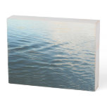Shades of Blue Water Abstract Nature Photography Wooden Box Sign