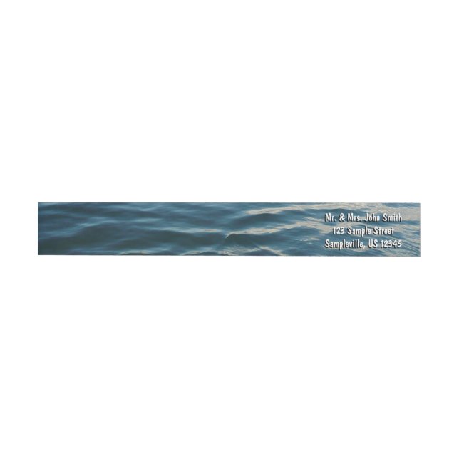Shades of Blue Water Abstract Nature Photography Wrap Around Label (Individual)