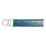 Shades of Blue Water Abstract Nature Photography Wrist Keychain
