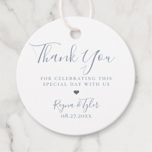 Shades of Blue Watercolor Wash Favor Tags