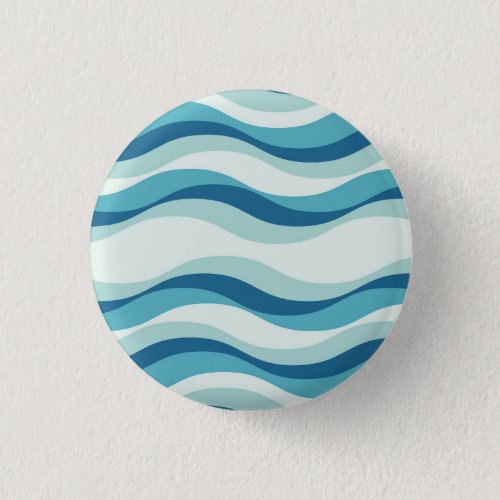 Shades of Blue Waves Pattern Button