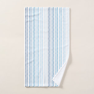 Shades of Blue with Changeable Background Color Hand Towel