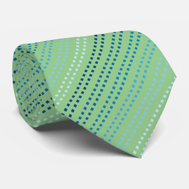 Shades of Blue with Changeable Background Color Neck Tie (Rolled)