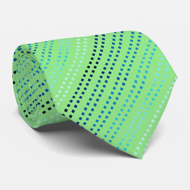 Shades of Blue with Changeable Background Color Neck Tie (Rolled)