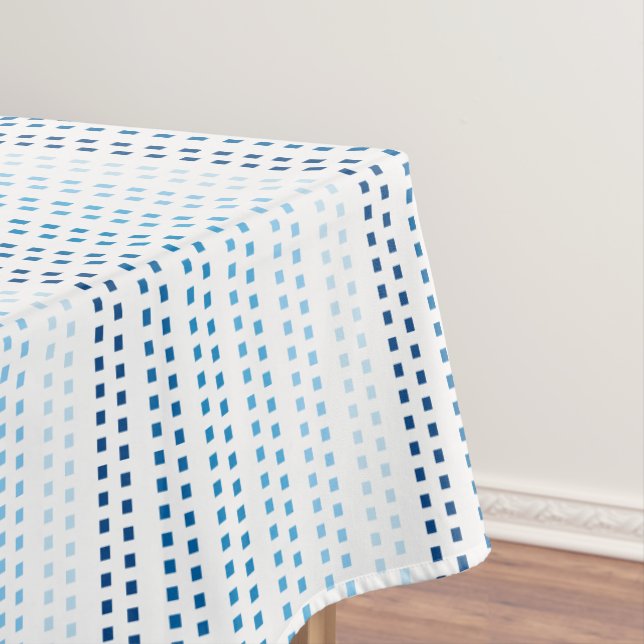 Shades of Blue with Changeable Background Color Tablecloth (In Situ)