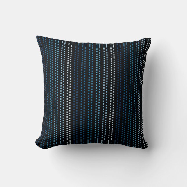 Shades of Blue with Changeable Background Color Throw Pillow (Front)