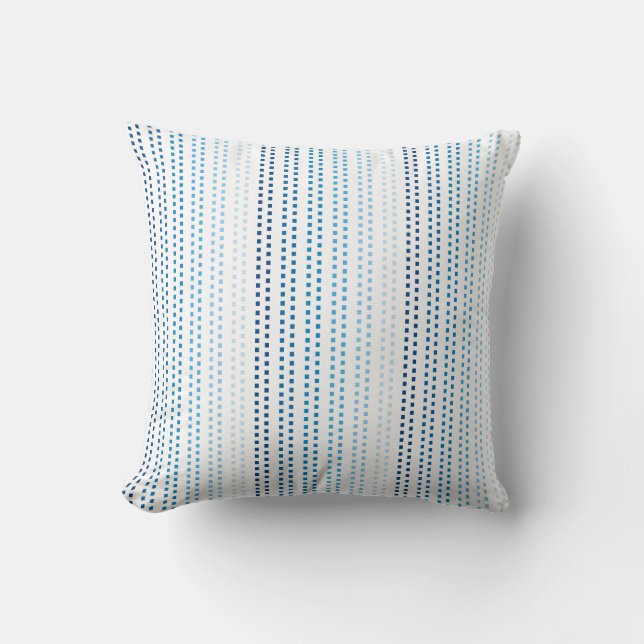 Shades of Blue with Changeable Background Color Throw Pillow (Front)