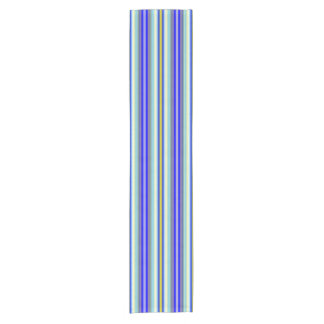 Shades of Blue with Yellow Stripes Table Runner