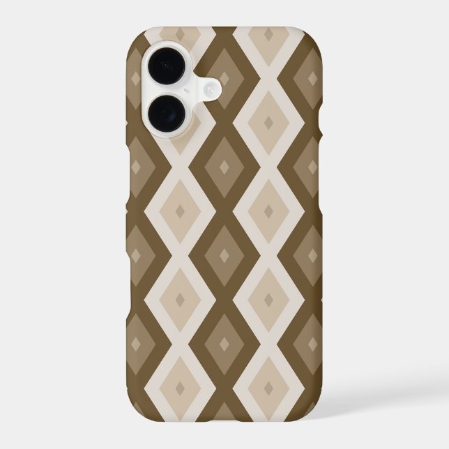 Shades of brown diamond pattern Case-Mate iPhone case (Back)