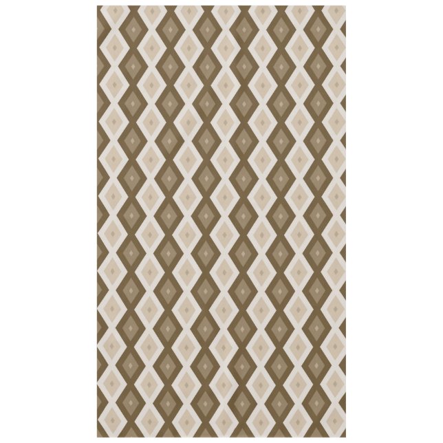 Shades of brown diamond pattern tablecloth (Front)