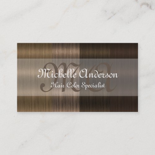 Shades of Brown Hair 2 Salon Business Cards