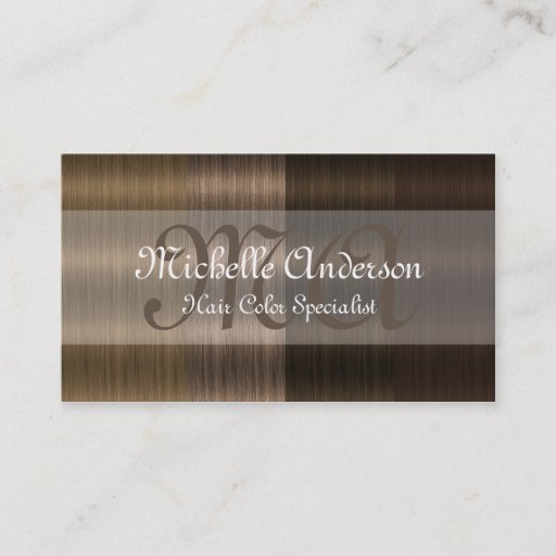 Customizable Shades of Brown Hair 2 Salon Business Cards