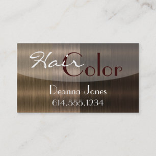 Shades of Brown Hair 4 Color Salon Business Cards