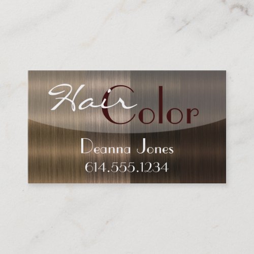 Shades of Brown Hair 4 Color Salon Business Cards