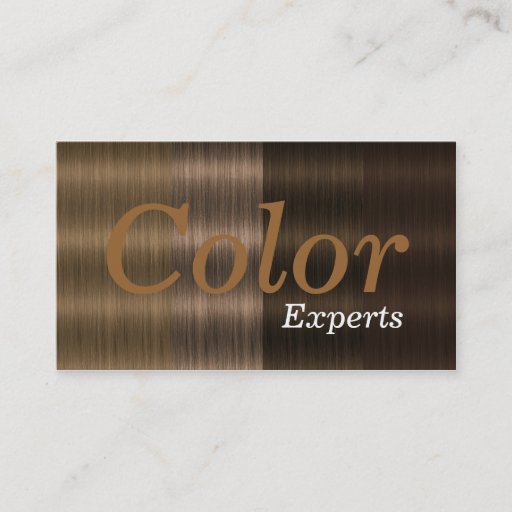 Customizable Shades of Brown Hair Color Salon Business Cards