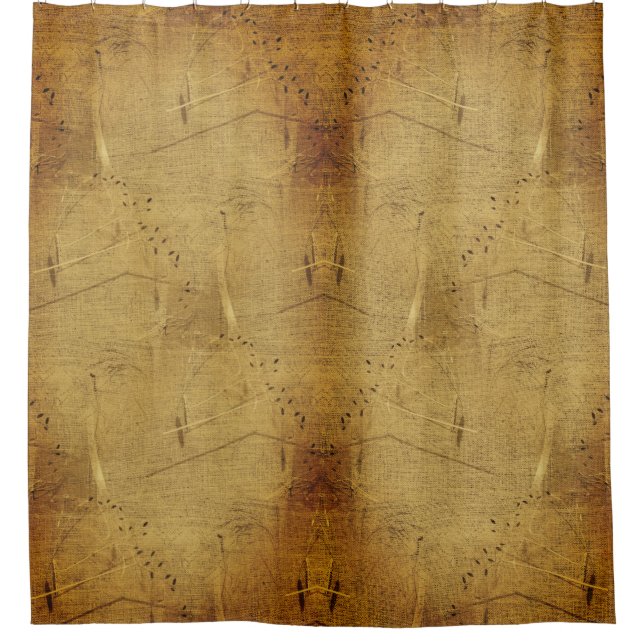 Shades Of Brown Nature Art Pattern Shower Curtain (Front)