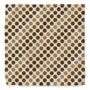 Shades of Brown Polka Dots by Shirley Taylor Bandana