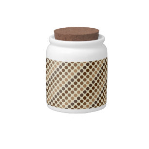 Shades of Brown Polka Dots by Shirley Taylor Candy Jar