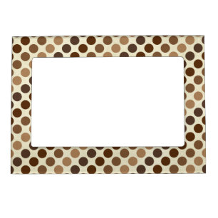 Shades Of Brown Polka Dots by Shirley Taylor Magnetic Frame