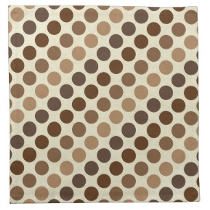 Shades of Brown Polka Dots by Shirley Taylor Napkin