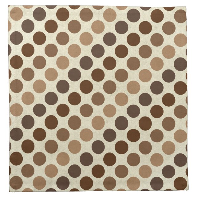 Shades of Brown Polka Dots by Shirley Taylor Napkin (Front)