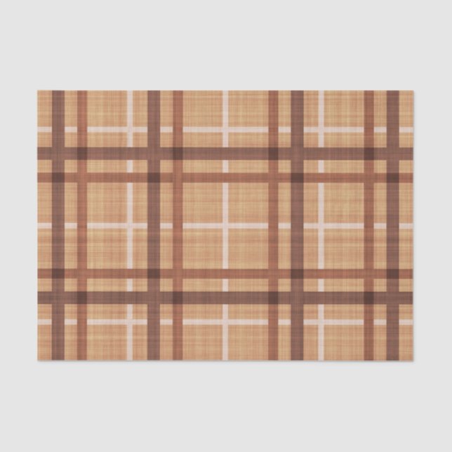 SHADES OF BROWN POLKA DOTS & PLAIDS TISSUE PAPER (Front)