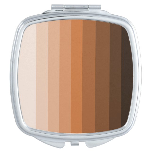 Shades of Brown Square Compact Mirror (Front)