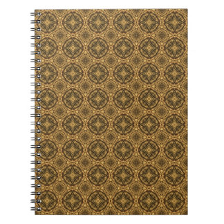 Shades of Brown Tiled Pattern Notebook