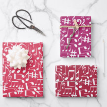 Shades of Burgundy Music Notes