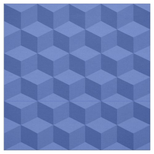 Shades of Cerulean Blue 3D Look Cubes Pattern 20P Fabric