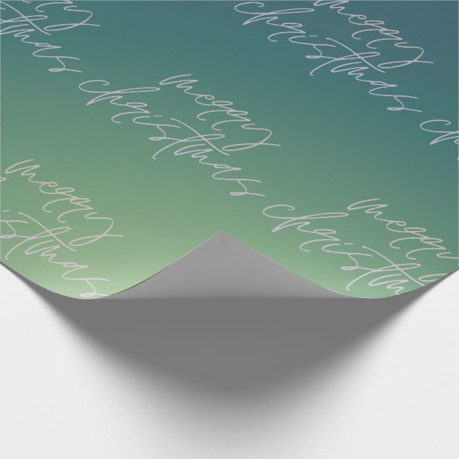 Shades of Christmas | Gradient Text Ombre | Wrapping Paper (Corner)