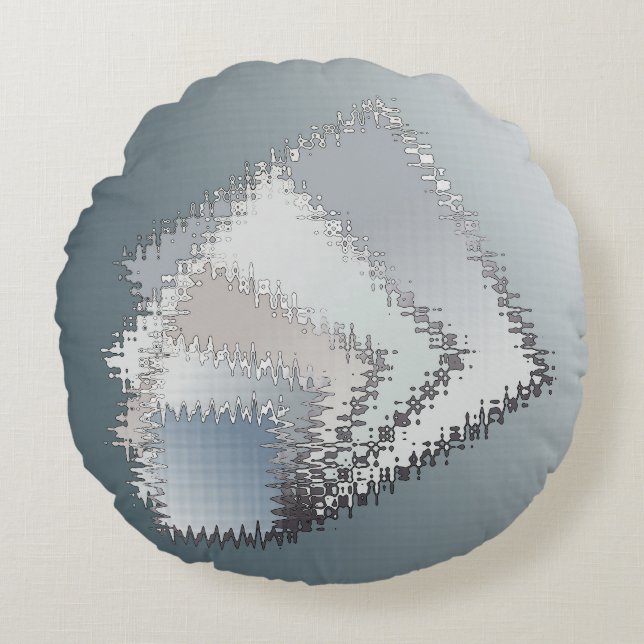 Shades of Clouds Round Pillow (Front)