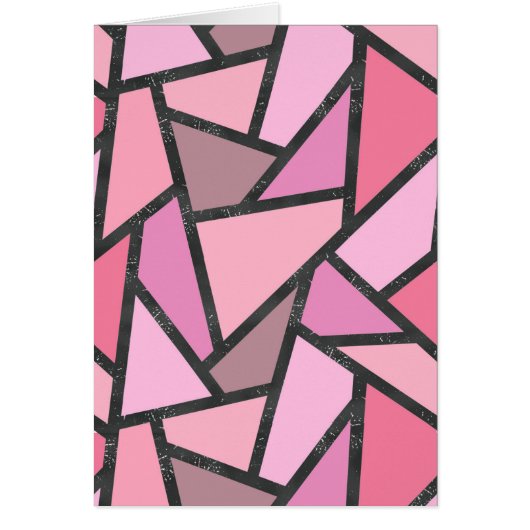 Shades of coral stained glass pattern cards (Front)