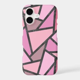 Shades of coral stained glass pattern iPhone 17 case