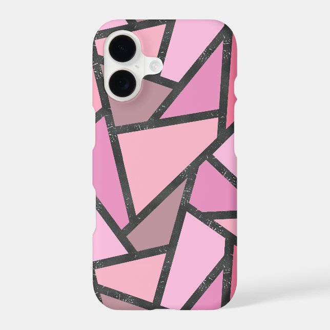 Shades of coral stained glass pattern Case-Mate iPhone case (Back)