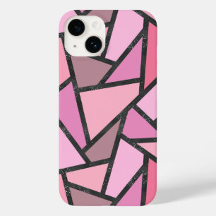 Shades of coral stained glass pattern Case-Mate iPhone 14 case