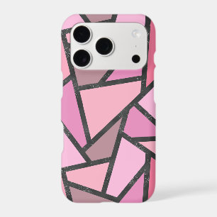 Shades of coral stained glass pattern iPhone 17 pro case