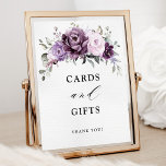 Shades Of Dusty Purple Blooms Cards And Gifts Sign at Zazzle