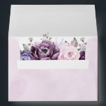 Shades of Dusty Purple Blooms Moody Floral Wedding Envelope<br><div class="desc">Elegant and modern floral midsummer wedding envelope features a bouquet of watercolor roses peonies in shades of purple plum, dusty rose, dusty pink , mauve, sage with lush green botanical leaves and eucalyptus. Please find more matching designs and variations from my "blissweddingpaperie" store. And feel free to contact me for...</div>
