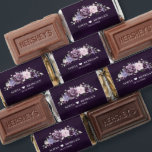 Shades of Dusty Purple Blooms Moody Floral Wedding Hershey's Miniatures<br><div class="desc">Elegant and modern floral midsummer wedding favor features a bouquet of watercolor roses peonies in shades of purple plum, dusty rose, dusty pink , mauve, sage with lush green botanical leaves and eucalyptus. Please find more matching designs and variations from my "blissweddingpaperie" store. And feel free to contact me for...</div>