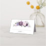 Shades of Dusty Purple Blooms Moody Floral Wedding Place Card